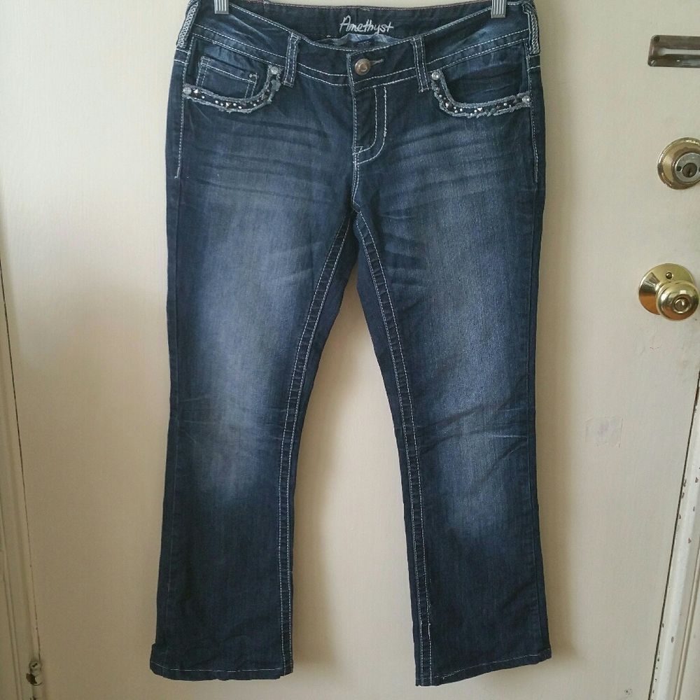 Amethyst bling jeans, Size 7 Juniors